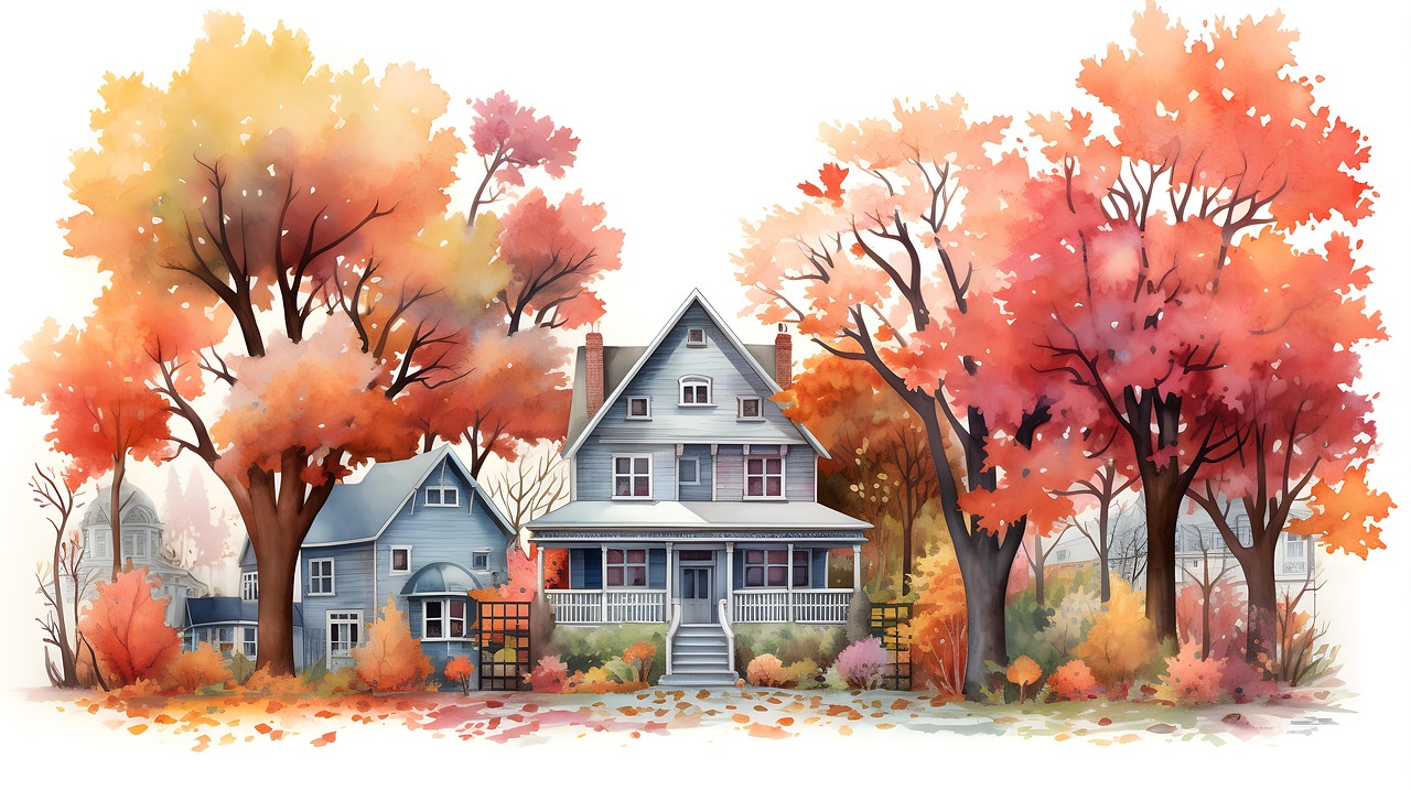 Download Ai Generated House Autumn Royalty Free Stock Illustration