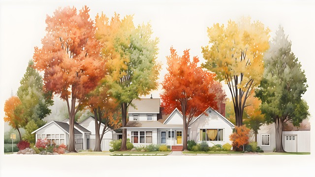 Free ai generated house nature illustration