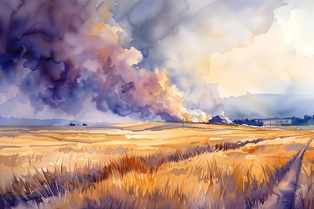 Free ai generated fields emergency illustration