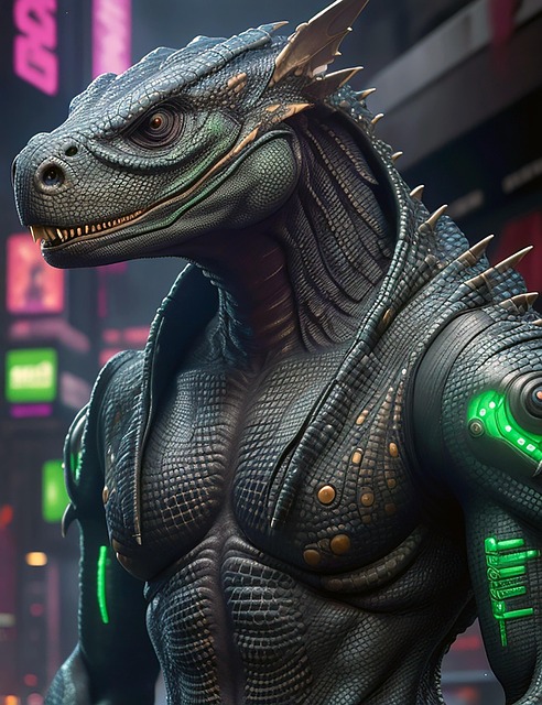 Free ai generated dragon reptile illustration