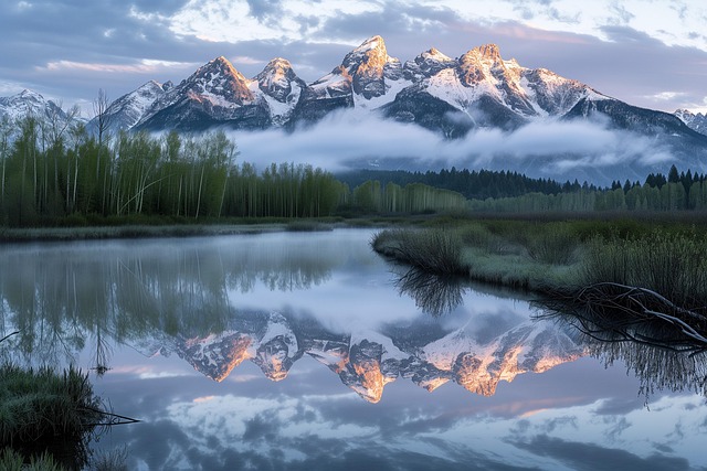 Free ai generated mountain lake illustration