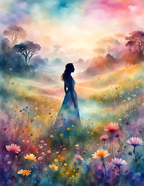 Download Ai Generated Woman Flowers Royalty-Free Stock Illustration ...
