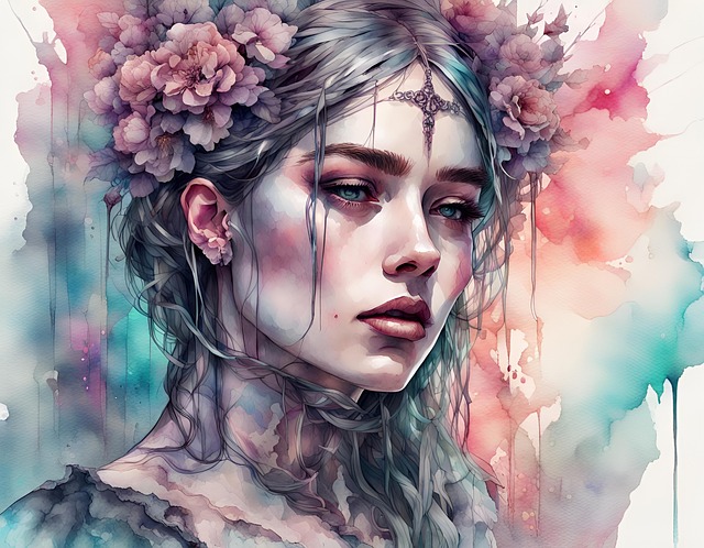 Free ai generated woman goth illustration