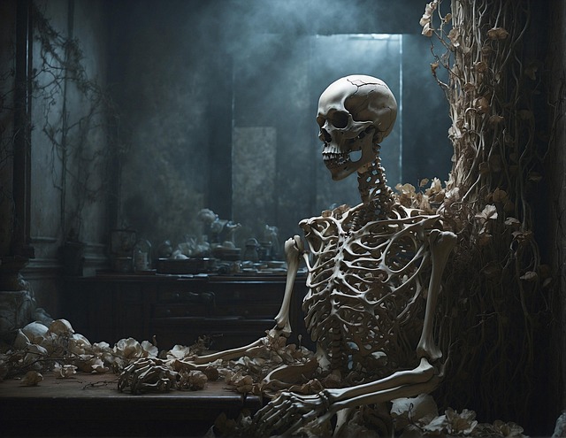 Free ai generated skeleton dead illustration