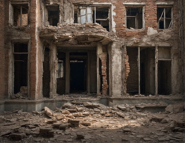 Free ai generated building ruin illustration