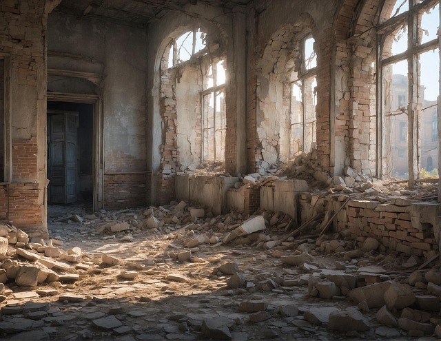 Download free HD stock image of Ai Generated Building Free ai generated building ruin illustration