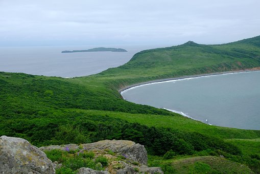 Pacífico, Cenário, Ilha, Pedras, Calma