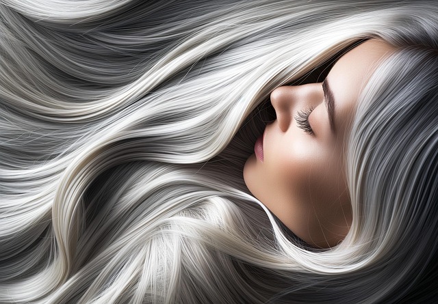 Free ai generated silver hair woman illustration