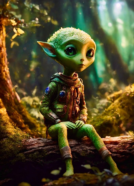 Download free HD stock image of Ai Generated Alien Free ai generated alien forest illustration