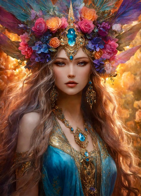 Free ai generated woman queen illustration