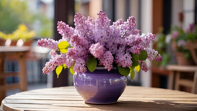 Free ai generated lilac flowers illustration
