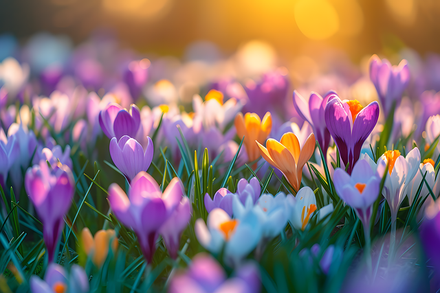Free ai generated crocuses flowers illustration