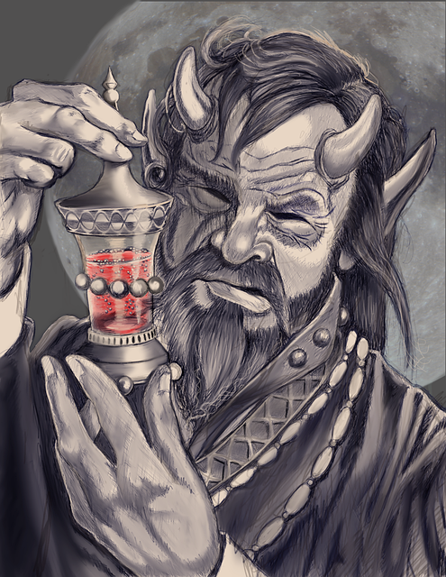 Free love potion magic elixir illustration