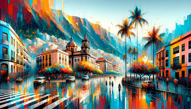 Ai Generado, Ciudad, Cuadro, Moderno