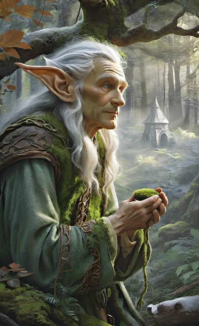Free fantasy elf old illustration