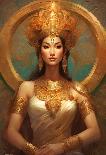 Free ai generated woman queen illustration