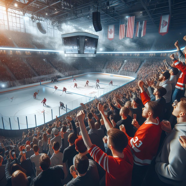 Free ai generated ice rink hockey illustration
