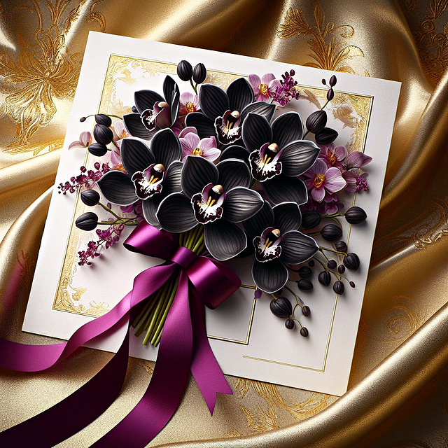 Free ai generated wish card flowers illustration