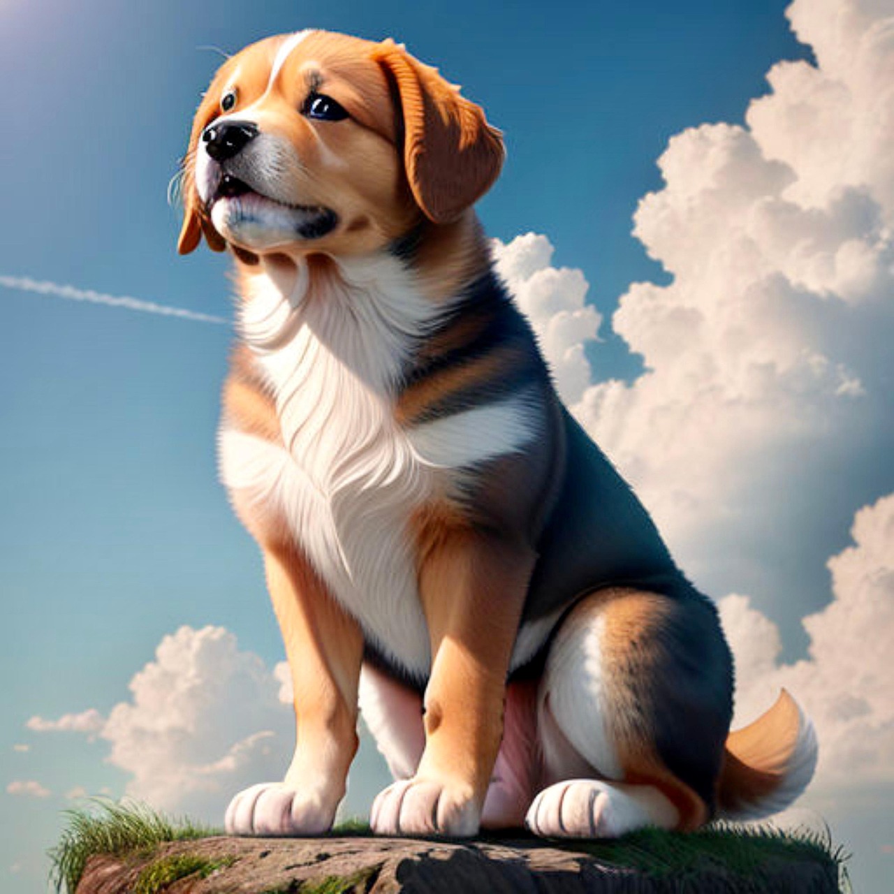 Download Ai Generated, Dog, Sky. Royalty-Free Stock Illustration Image ...