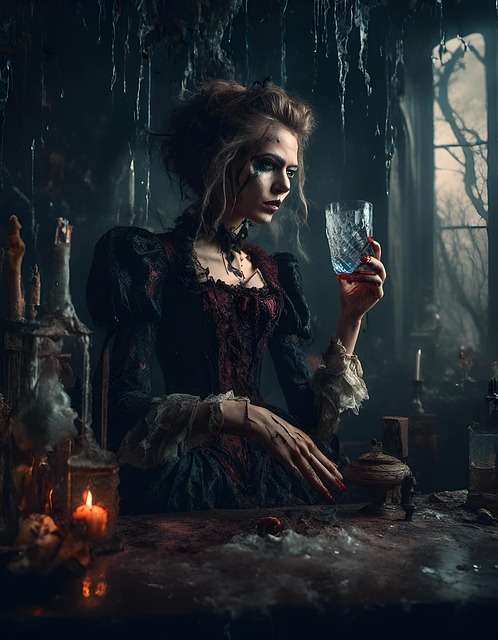 Free ai generated woman goth illustration