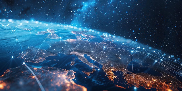 Free earth connection network illustration