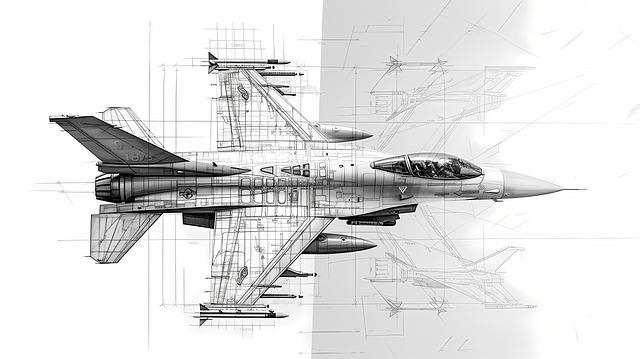 Free ai generated jet blueprint illustration