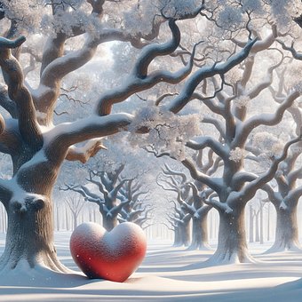 Corazón, Rojo, Naturaleza, Árboles, País