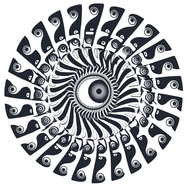 Free ai generated optical illusion spiral vector