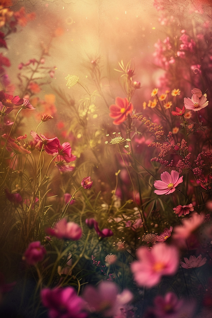 Free ai generated flowers nature illustration