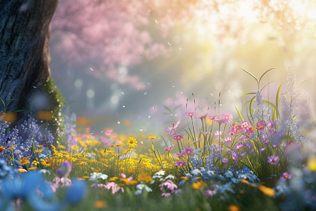 Free ai generated nature flowers illustration