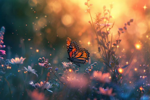 Free ai generated flowers meadow illustration