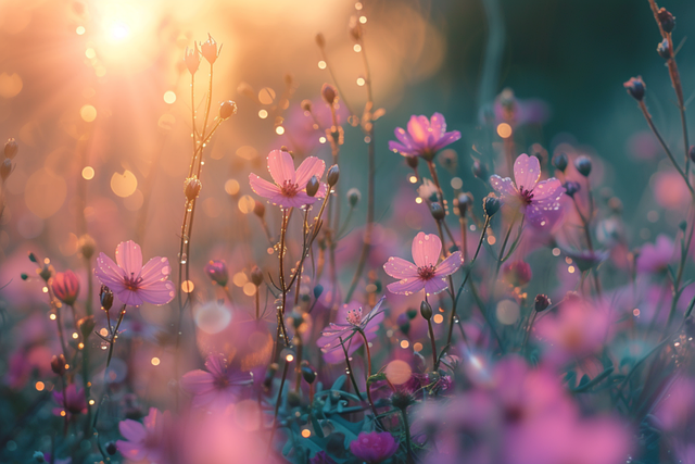 Free ai generated flowers meadow illustration