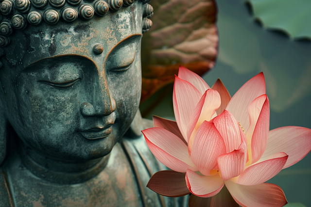 Free ai generated lotus buddha illustration
