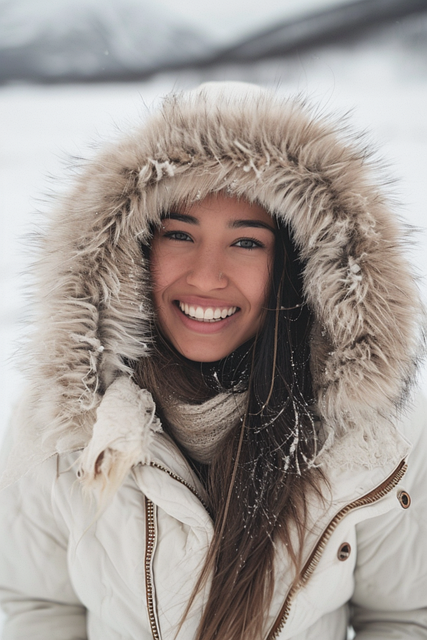 Free ai generated woman winter illustration