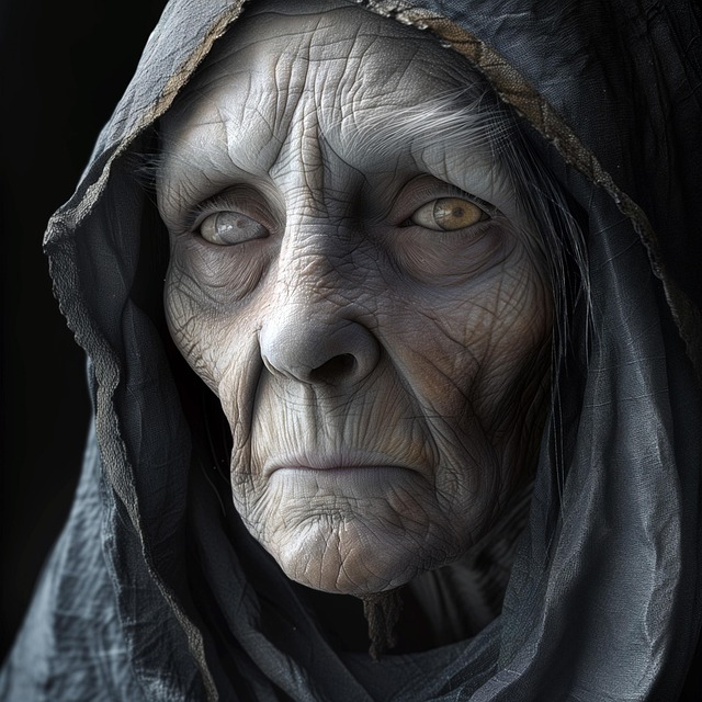 Free ai generated witch elderly illustration