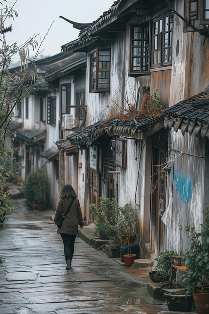 Free ai generated historic village illustration