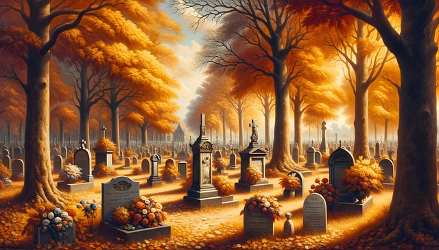 Free ai generated cemetery graveyard illustration