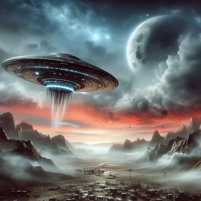Free ai generated ufo alien illustration