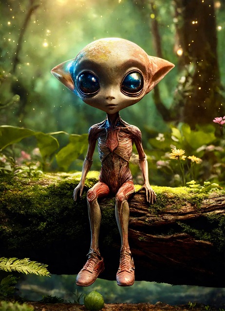 Download free HD stock image of Ai Generated Alien Free ai generated alien creature illustration