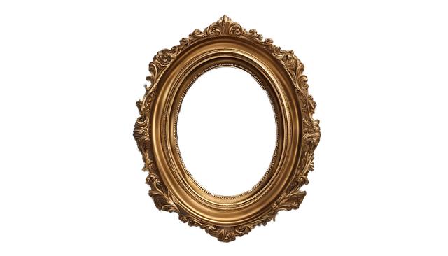 Free ai generated antique gold oval frame illustration