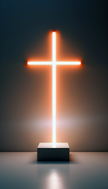 Free ai generated cross glowing illustration