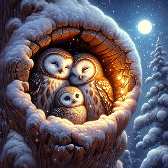 Free Ai Generated Owls illustration and picture
