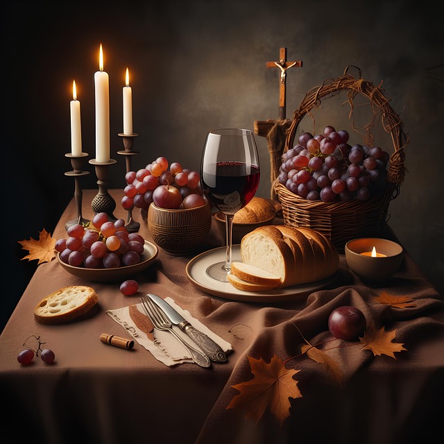 Free ai generated supper wine illustration