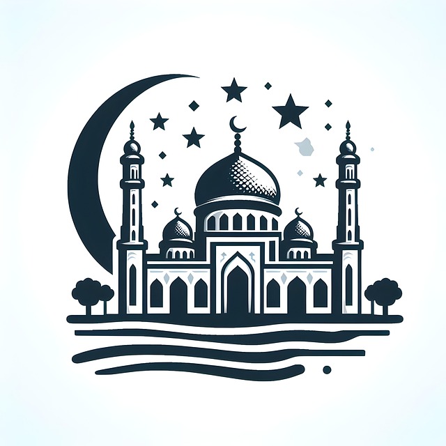 Free ai generated mosque ramadan illustration