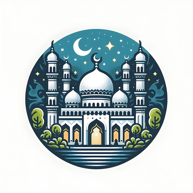Free ai generated mosque ramadan illustration