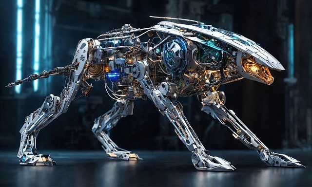 Free ai generated robot cyborg illustration