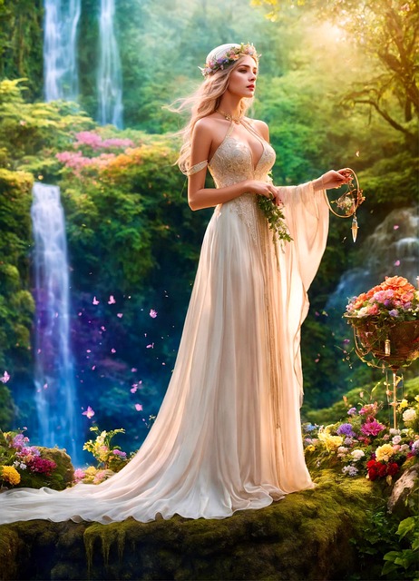 Free ai generated princess nature illustration