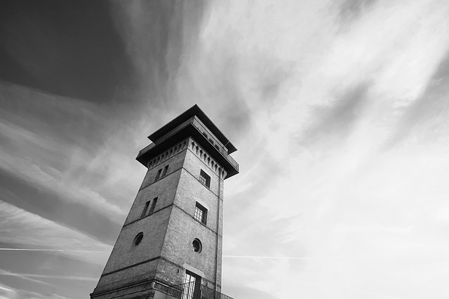 Free tower building art illustration