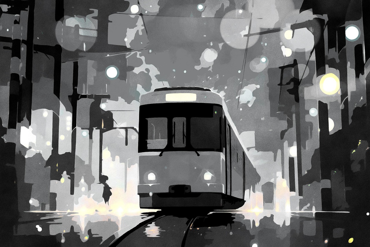 Download free HD stock image of Ai Generated Railroad Free ai generated railroad metropolis illustration