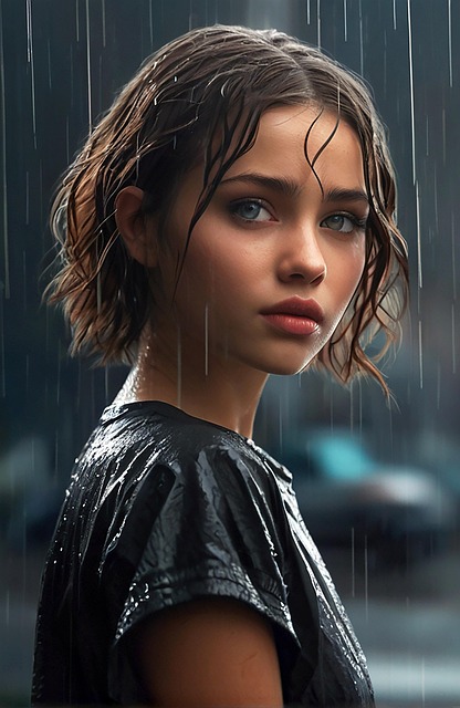 Ai Generiert, Frau, Regen, Schönheit